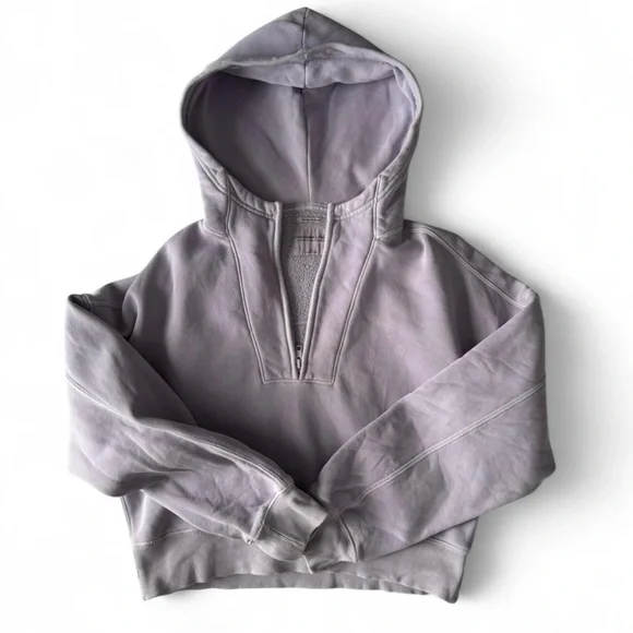 Abercrombie & Fitch Half Zip Lavender Hoodie - Picture 8 of 9